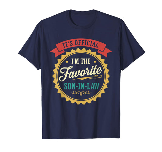 Funny Favorite Son-in-Law Retro Badge Design for Husband T-Shirt