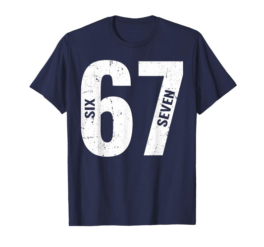 67 Funny Meme Six Seven Retro T-Shirt