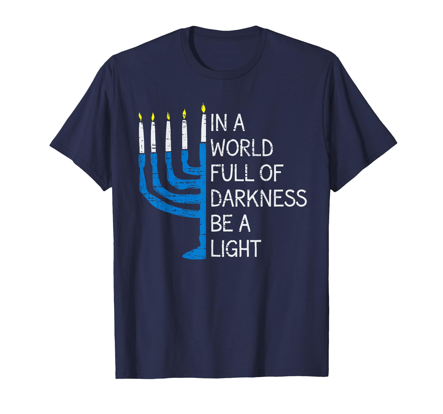 Be a Light Inspiring Hanukkah Jewish Menorah Chanukah Pajama T-Shirt