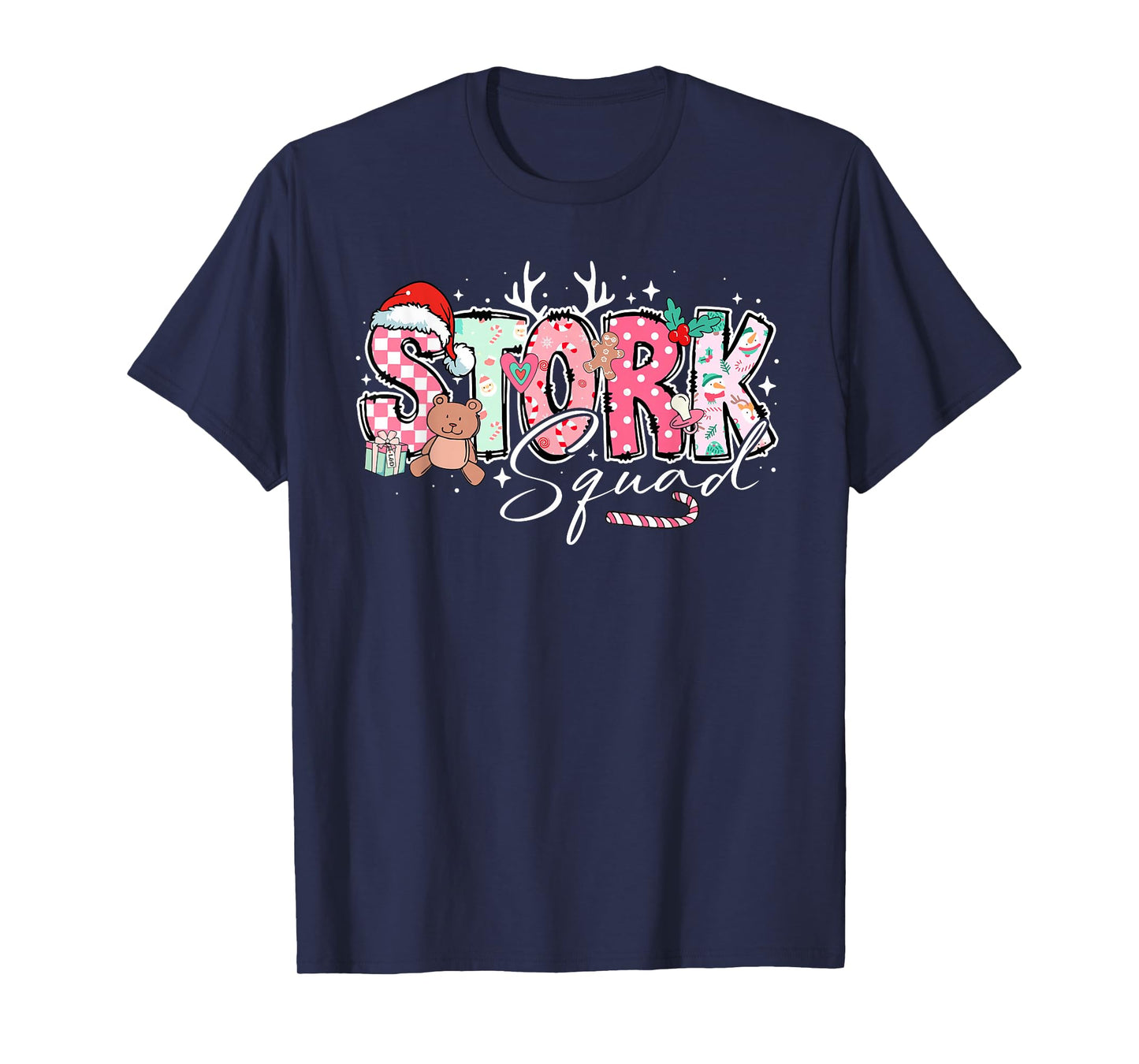 Stork Squad Labor and Delivery Nurse Christmas T-Shirt