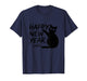 Happy New Year 2026 Black Cat Cute Minimal Holiday Design T-Shirt