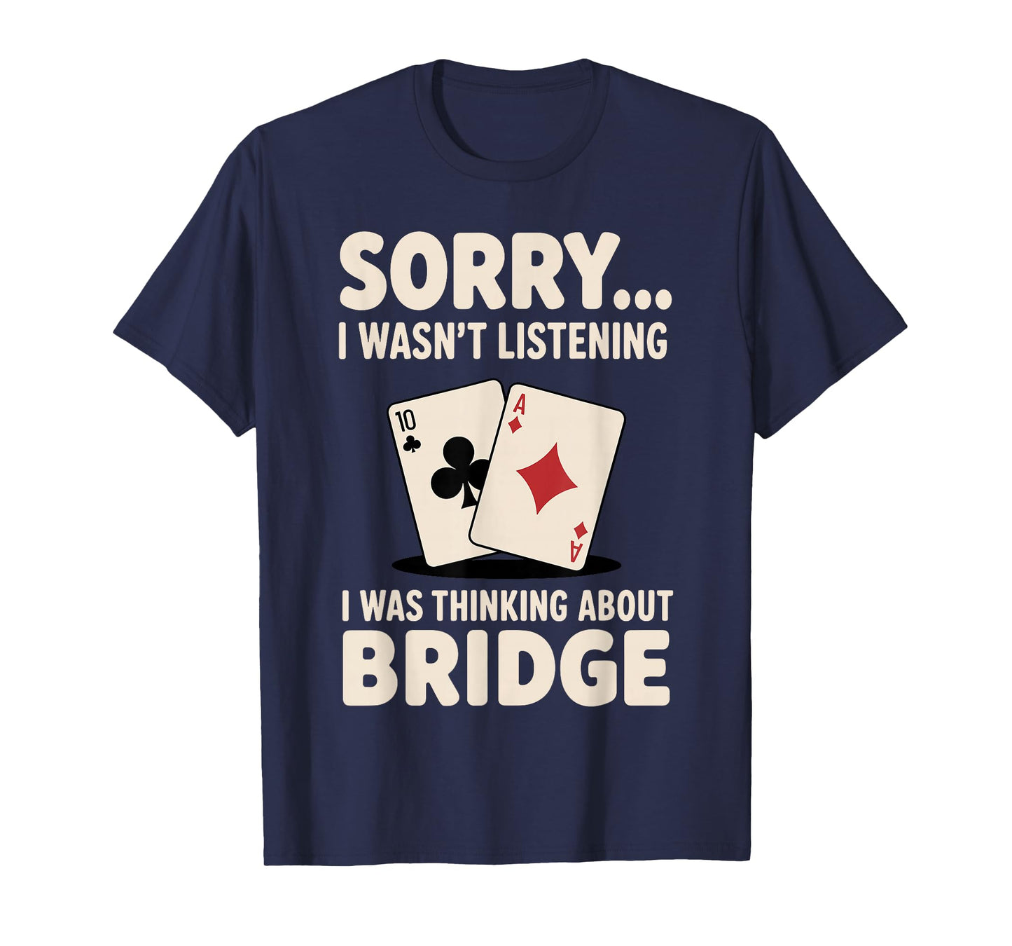 Cool Bridge Player Art for Men Women Card Game Player Bridge T-Shirt