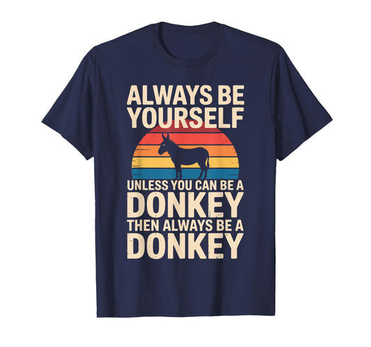 Cute Donkey Art for Men Women Kid Safari Animal Donkey Lover T-Shirt