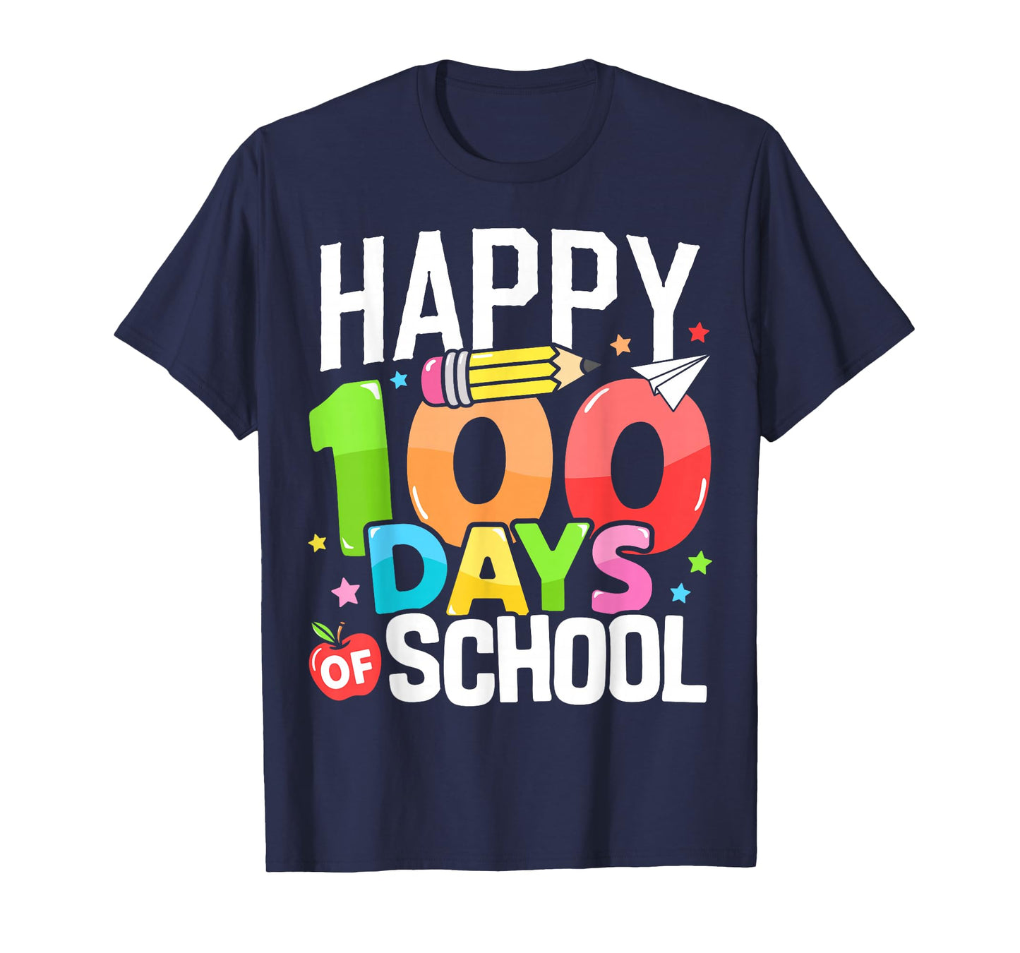 Happy 100 Days of School Teacher 100th Day of School Kids T-Shirt