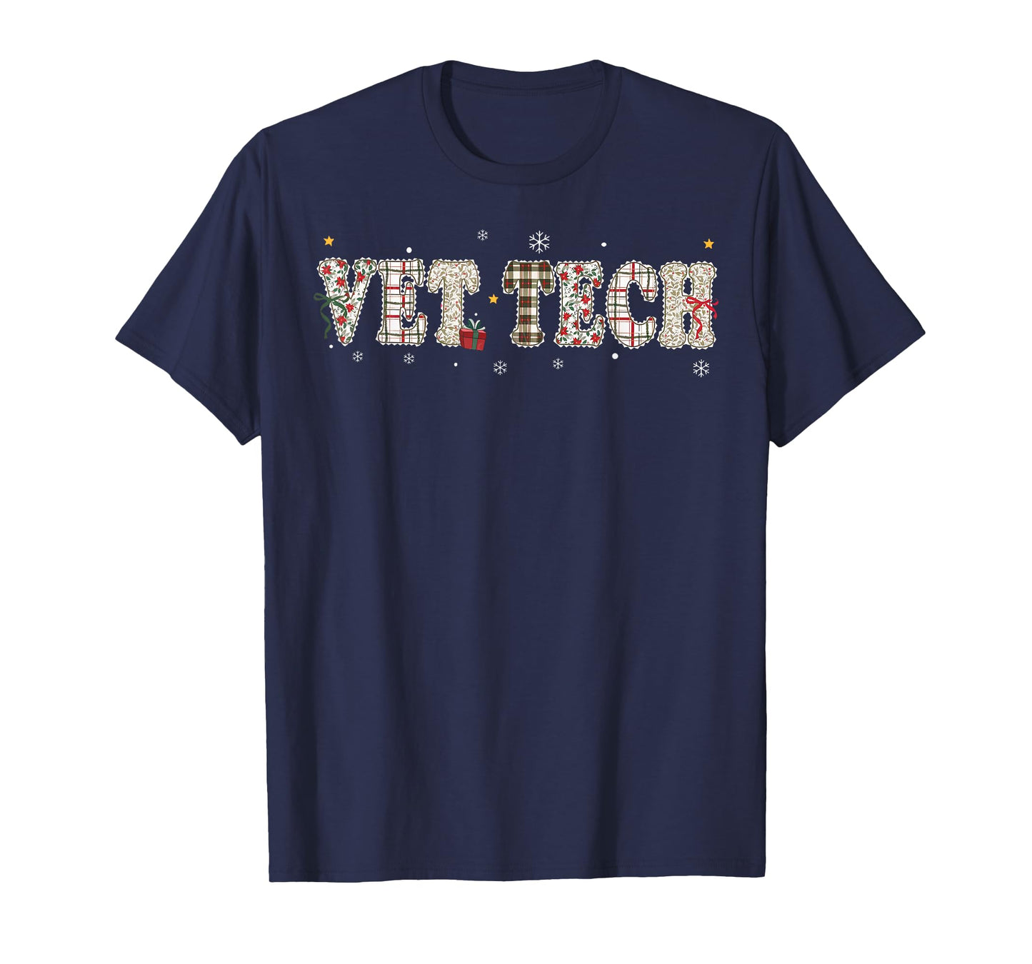 Christmas Vet Tech Coquette Bow Veterinary Technician Xmas T-Shirt