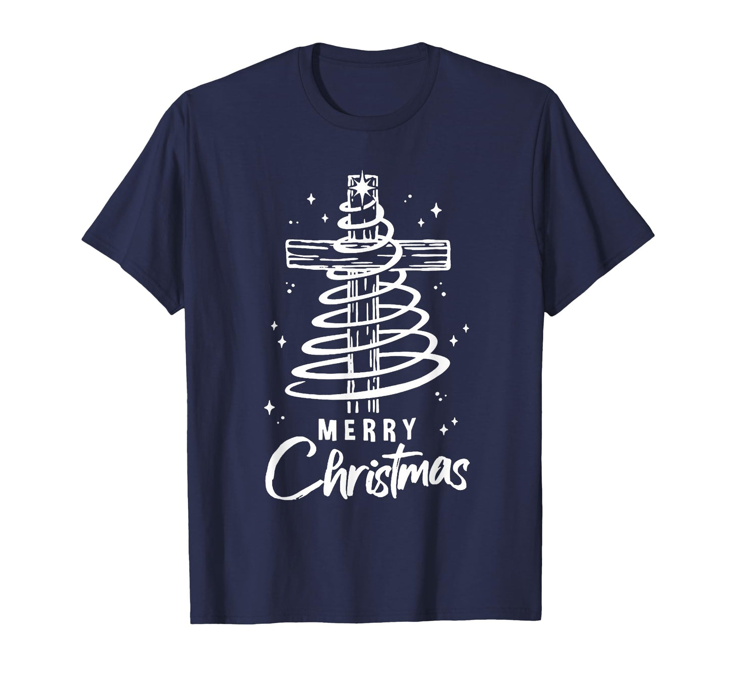 Merry Christmas, Christmas Tree, Jesus Cross Christmas Tree T-Shirt