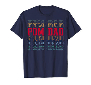 Pom Dad Funny Layered Text Pet Owner Pomeranian Father T-Shirt