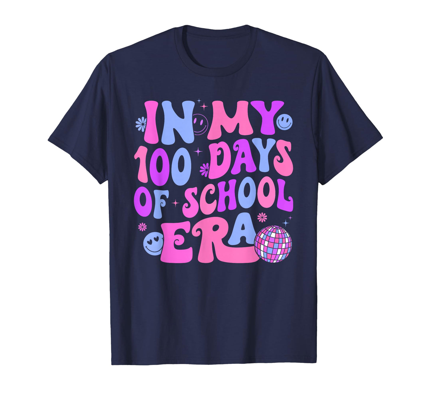 in My 100 Days of School Era Retro Disco 100th Day of School T-Shirt