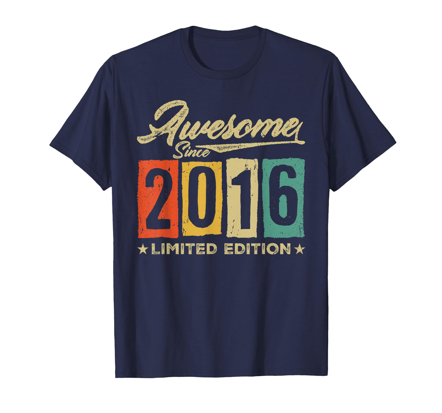 Awesome Since 2016 Limited Edition 10 Year Old 10th Birthday T-Shirt