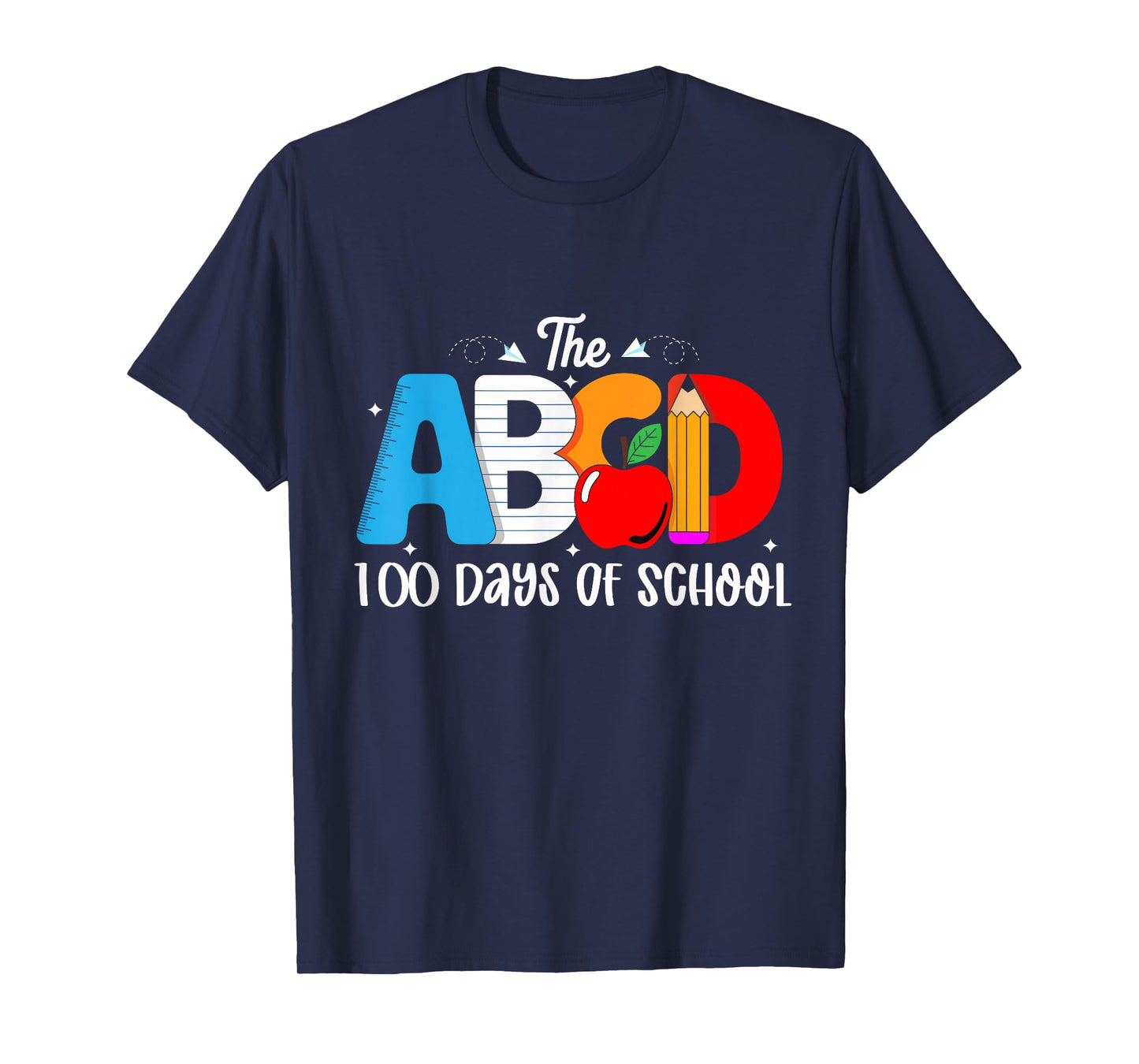 Teachers 100 Days of School ABCD Kids 100th Day T-Shirt