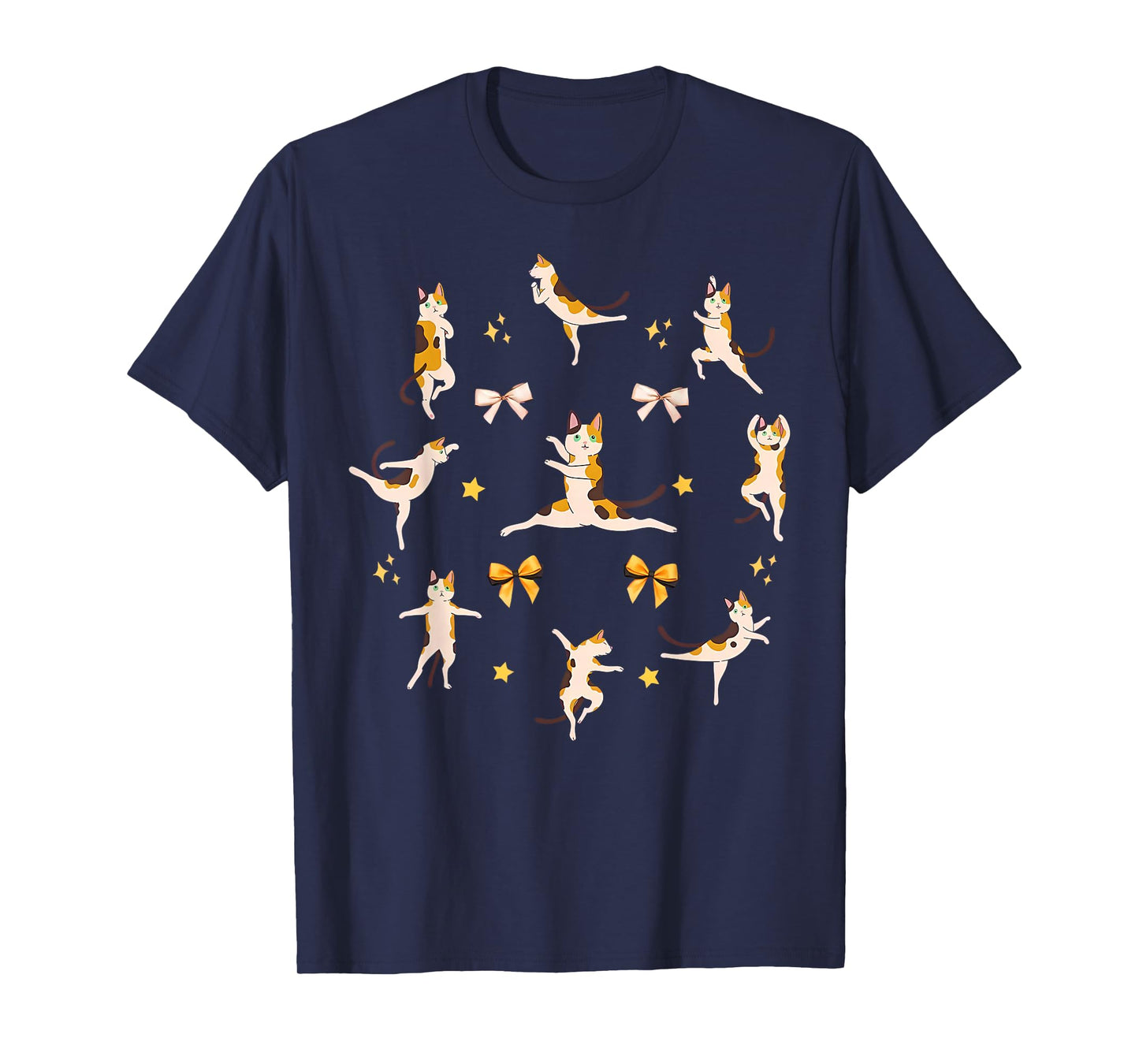 Cute Ballet Kitten Cat Dancing Ballerina Ballet Teacher Bow T-Shirt