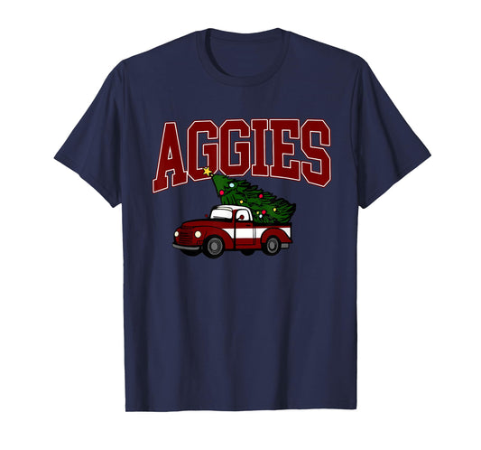 Retro Aggies Men Women Kids Pajamas Ugly Christmas T-Shirt