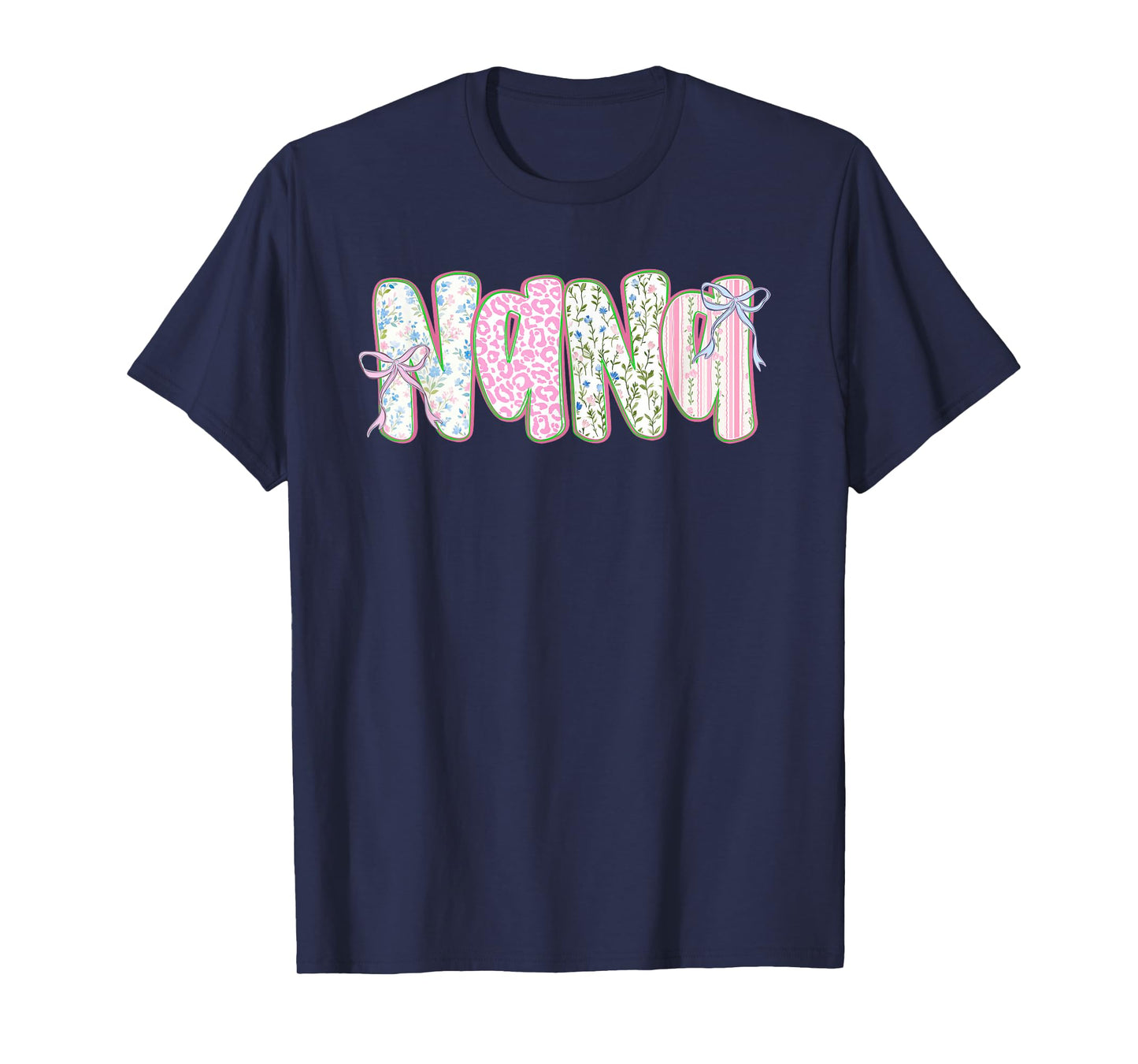 Nana Floral Coquette Bow Mother's Day Cute Women Grandma T-Shirt