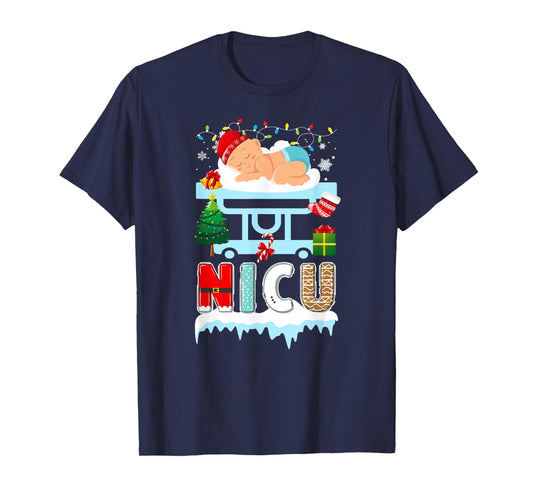 NICU Nurse Christmas Neonatal ICU Nurse Xmas NICU Nursing T-Shirt