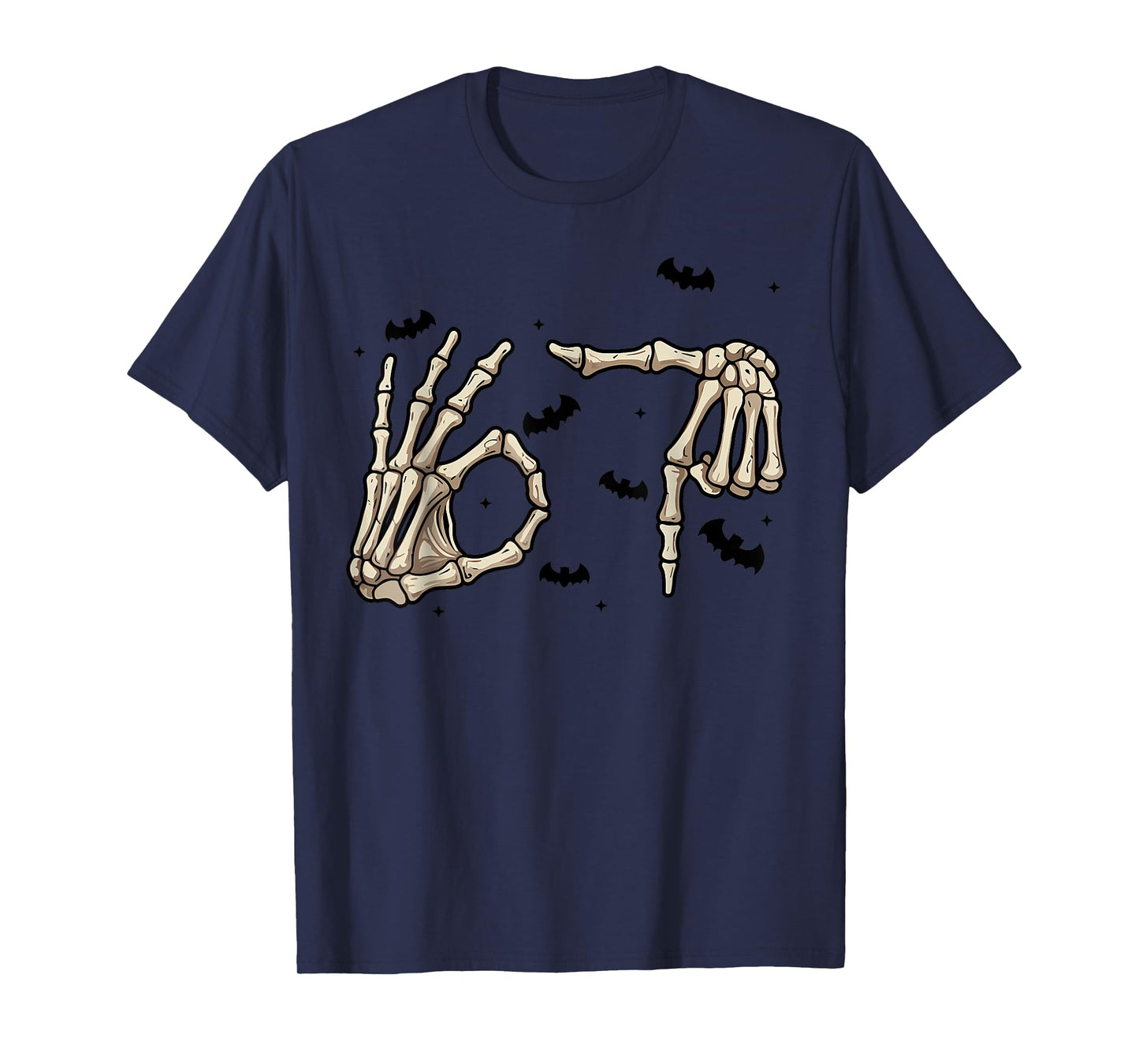 Six Seven 6 7 Meme 67 Skeleton Hand Halloween Costume T-Shirt