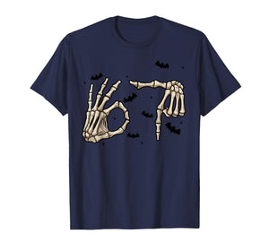 Six Seven 6 7 Meme 67 Skeleton Hand Halloween Costume T-Shirt
