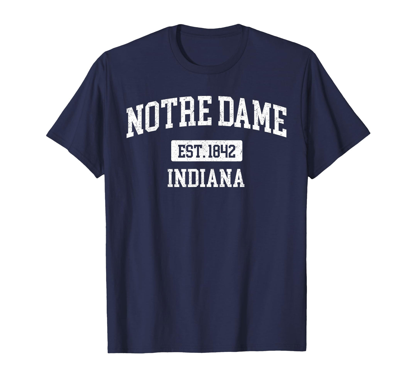 Notre Dame Indiana in Vintage Style Sports Design T-Shirt
