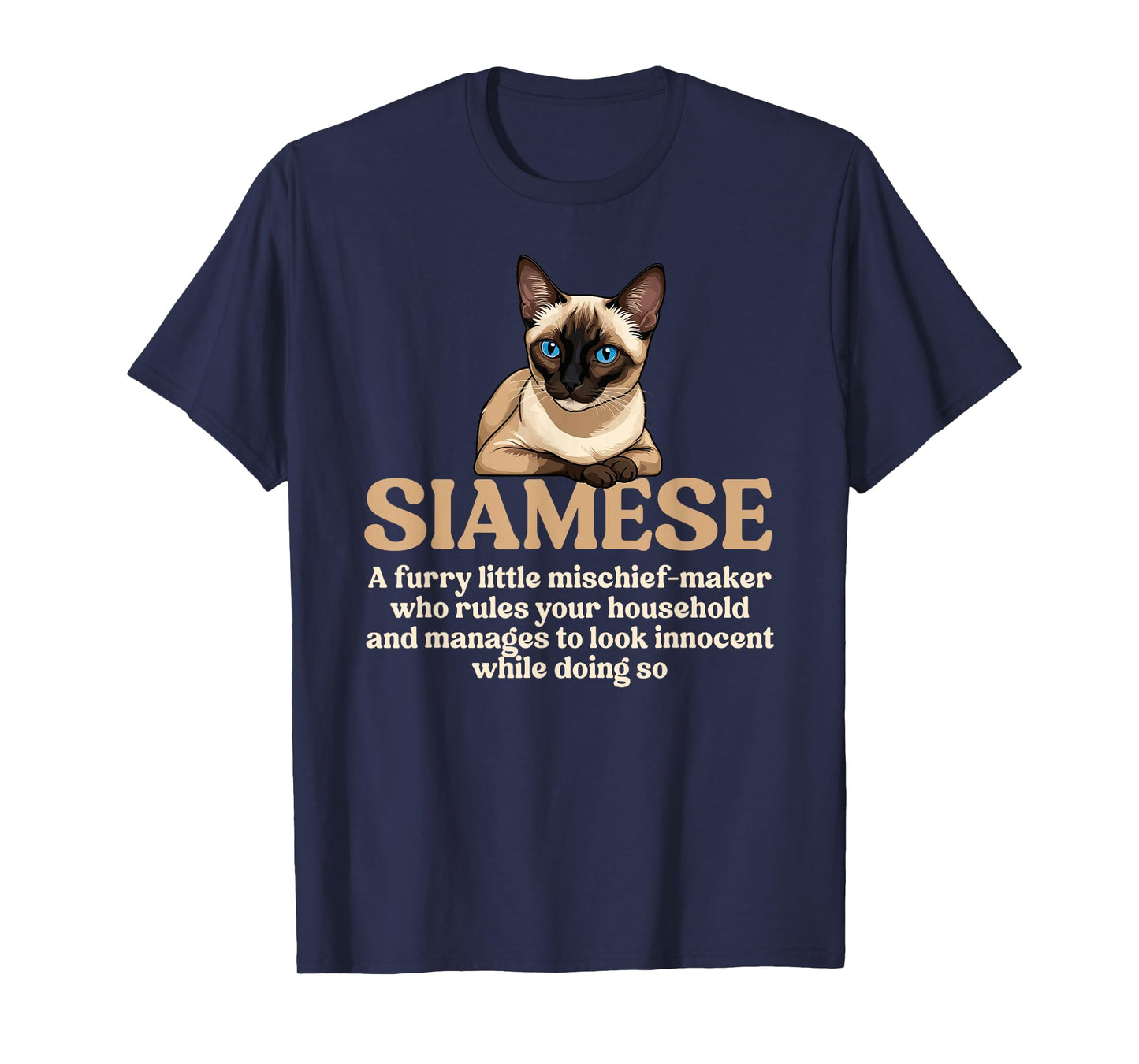 Siamese Cat Definition Siamese Owner Siamese Cat Lover T-Shirt