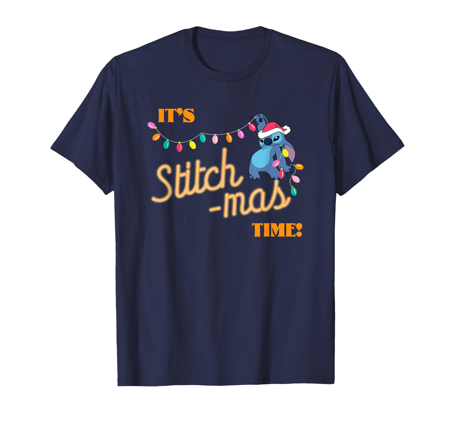 Disney Lilo & Stitch Christmas It's Stitchmas Time Cool Pose T-Shirt