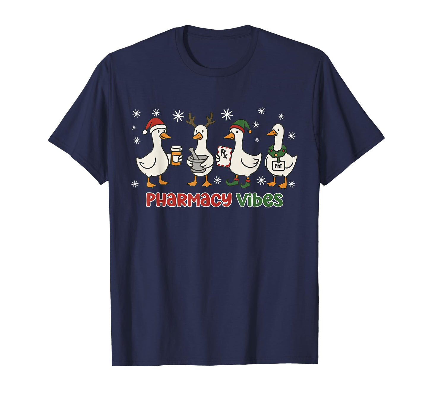 Christmas Silly Goose CPhT Pharmacy Technician Pharm Tech T-Shirt