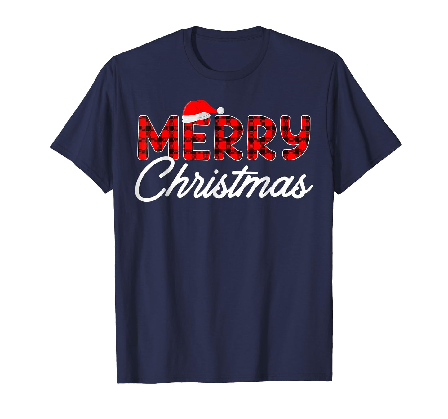 Merry Christmas Buffalo Plaid T-Shirt