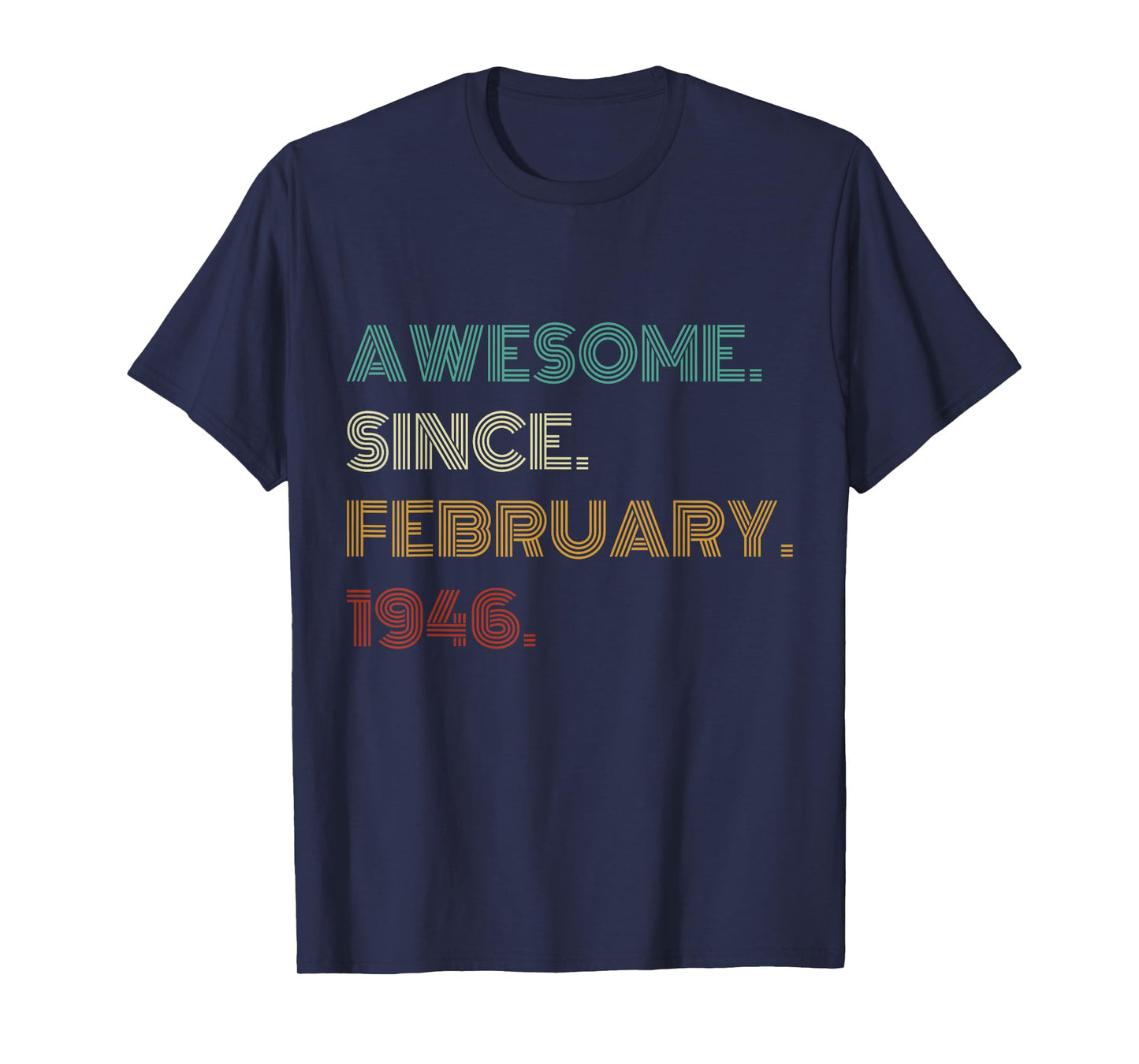 80 Years Old Awesome Since February 1946 80th Birthday T-Shirt
