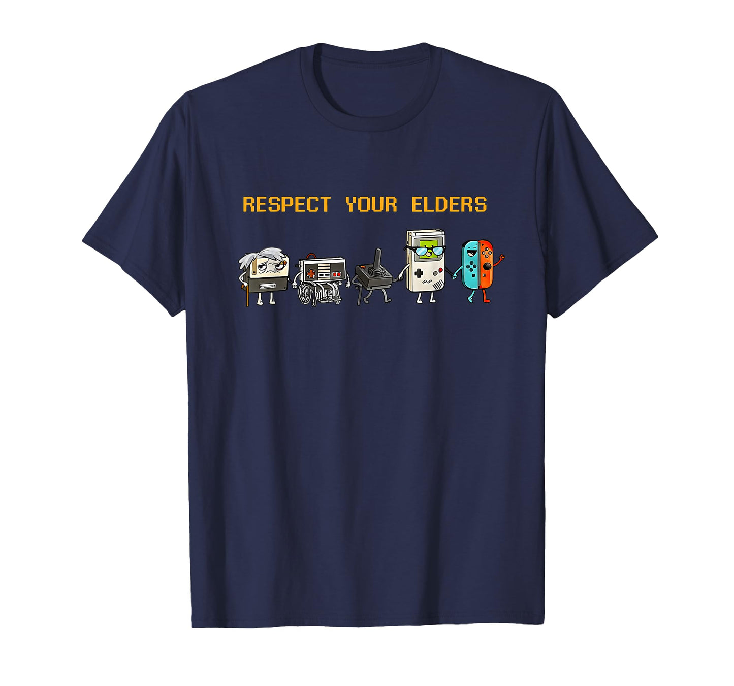 Respect Your Elders Retro Gaming Funny Gamer Controller 80s T-Shirt