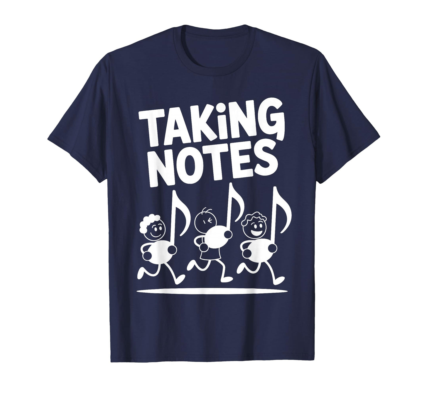 Taking Notes Funny Music Pun Cartoon Musician Graphic T-Shirt