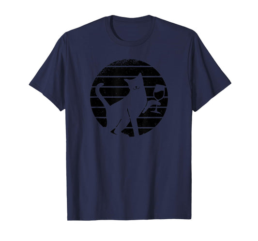 Cat Funny - Cat Drinking Wine T-Shirt