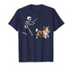 Funny Sheltie Running Skeleton Halloween T-Shirt