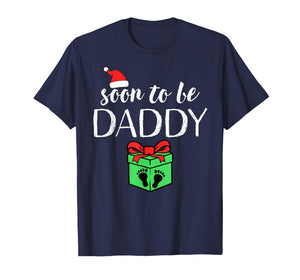 Soon to Be Daddy Christmas Funny Pregnancy Announcement Dad T-Shirt