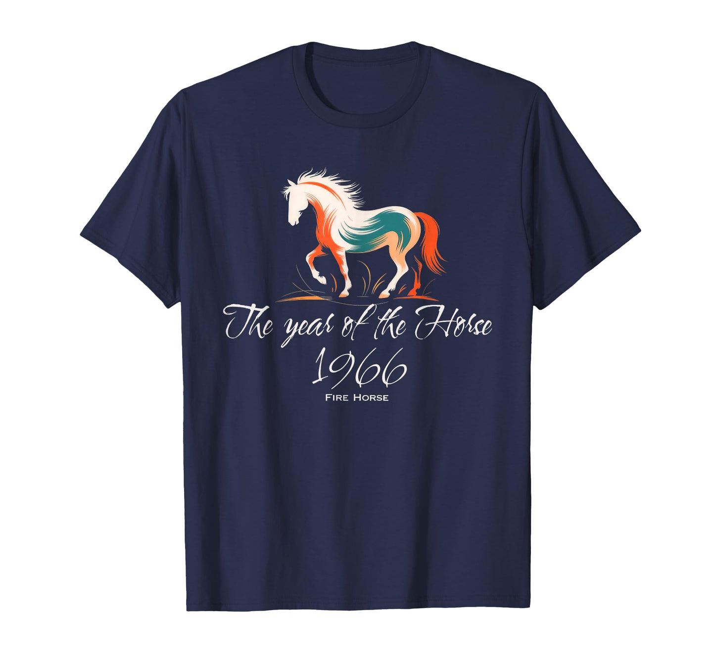 Year of The Horse 1966 Fire Horse 1966 Birthday Design T-Shirt
