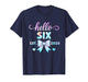Kids Hello Six Coquette Bow 6th Birthday Girl, 6 Year Old Kids T-Shirt