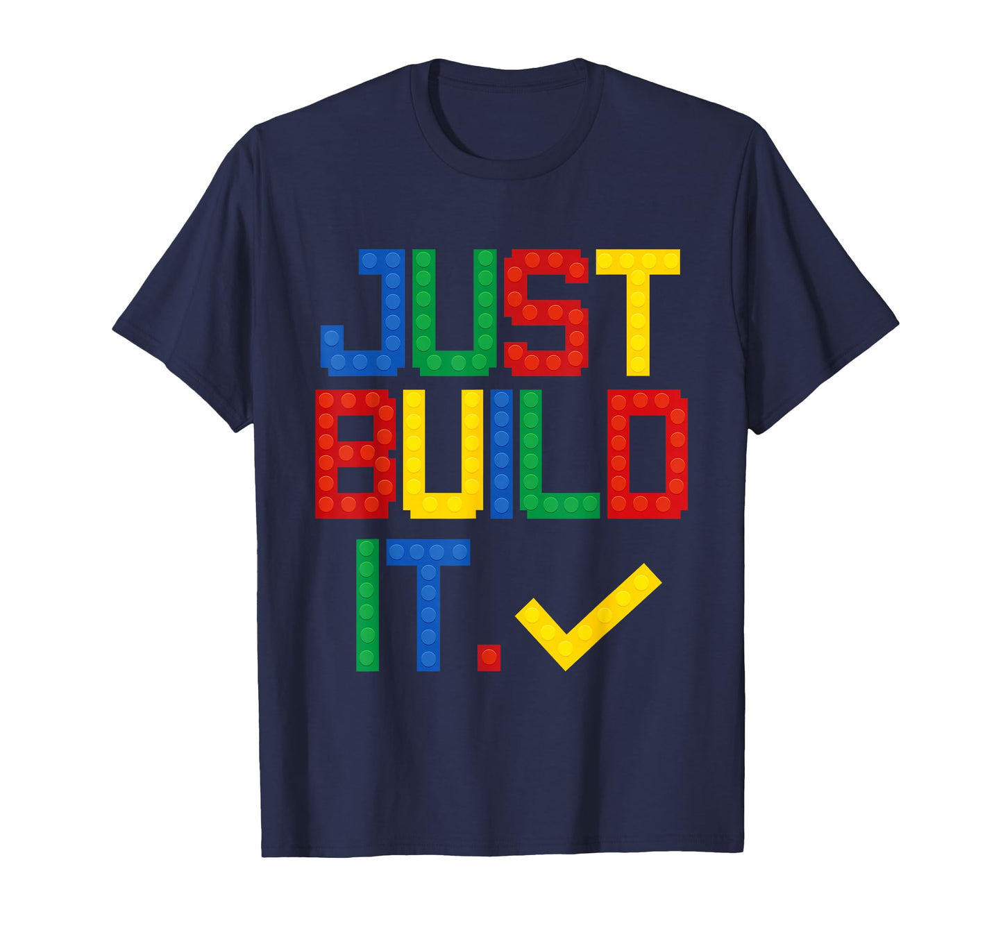 Just Build It Master Builder Kids Building Blocks Boys Girls T-Shirt