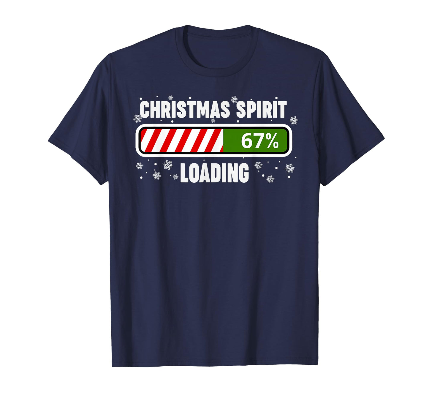 Christmas Spirit Loading 67 Funny Meme Boys Kids Six Seven T-Shirt