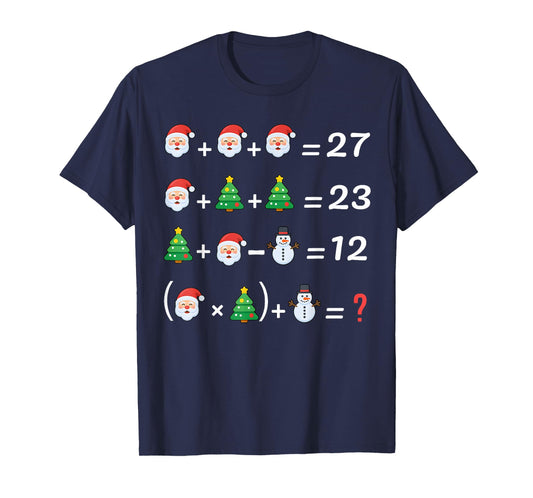 Funny 67 Meme Christmas Math Teacher Santa Six Seven Puzzle T-Shirt