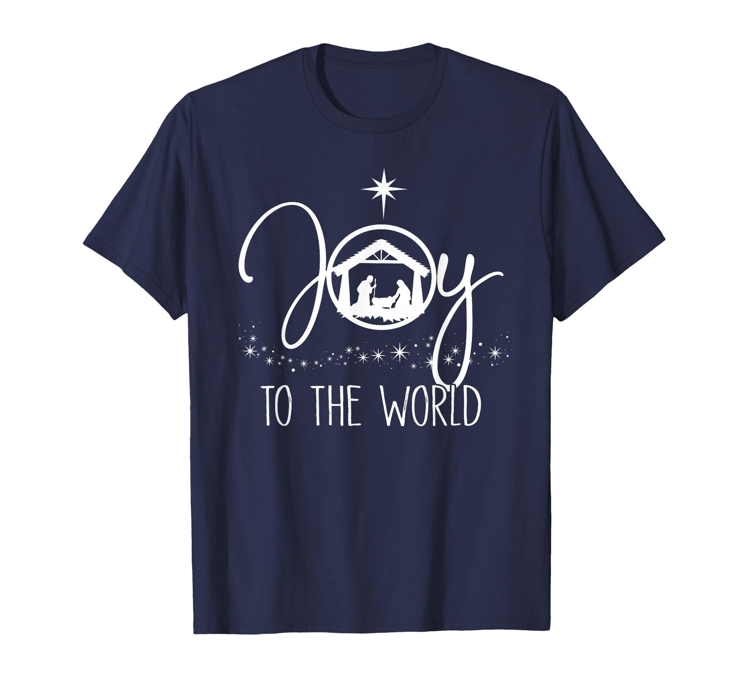 Joy to The World Jesus Christian Nativity Scence Christmas T-Shirt