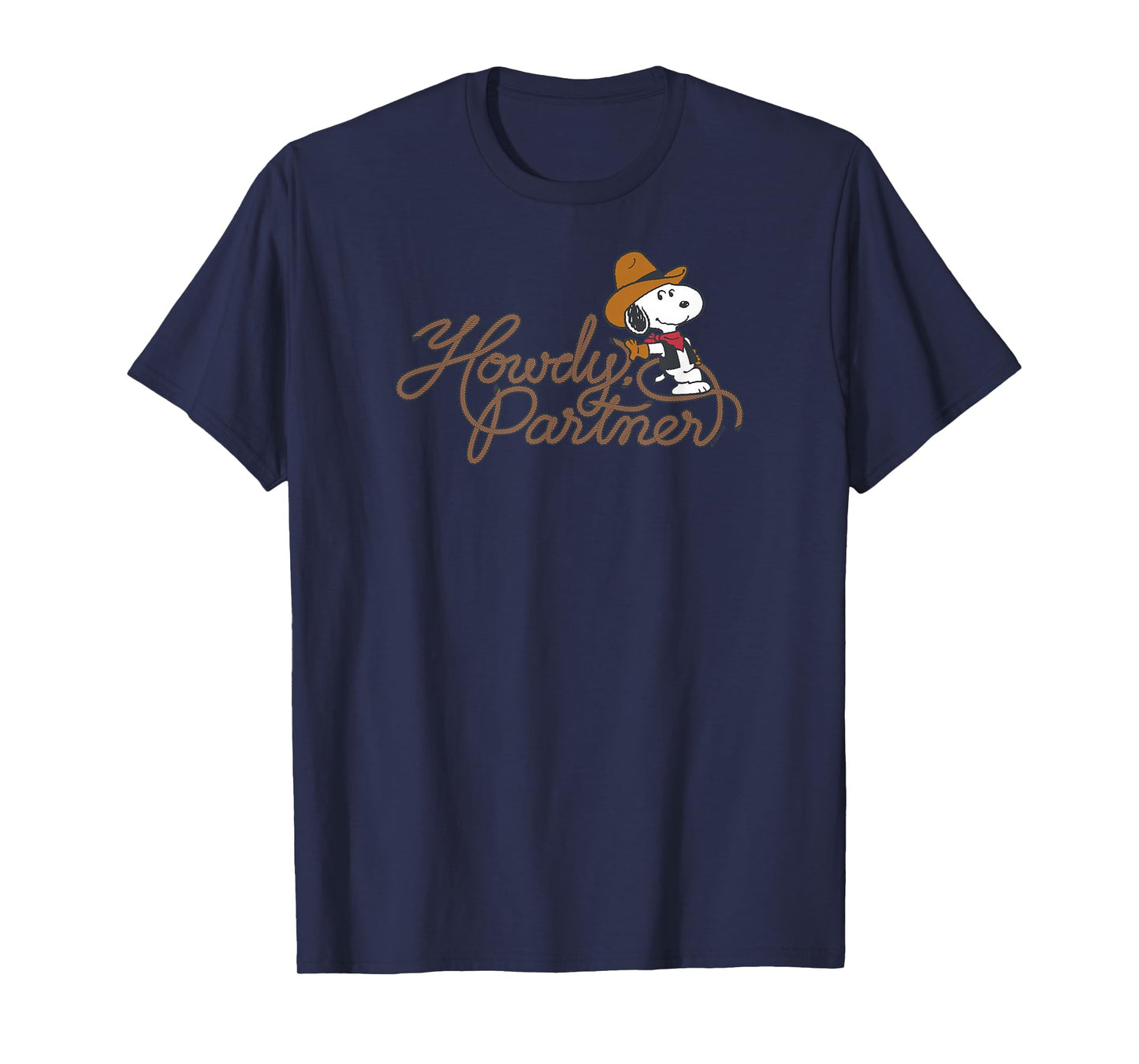Snoopy Howdy Partner Cowboy Style T-Shirt