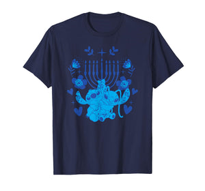 Disney Lilo & Stitch Hanukkah Stitch & Angel Holiday Menorah T-Shirt