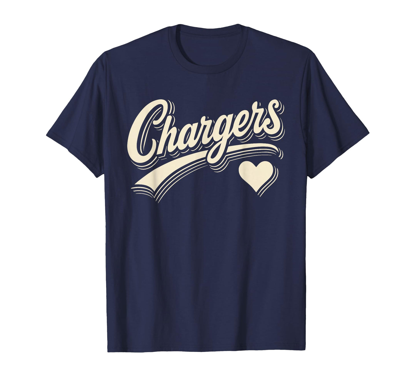 Vintage Chargers Name Heart Retro Gift for Men Women Kids T-Shirt