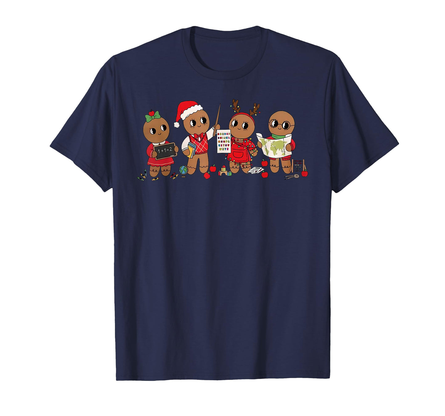 Cute Gingerbread Classroom Christmas Holiday Teacher School T-Shirt