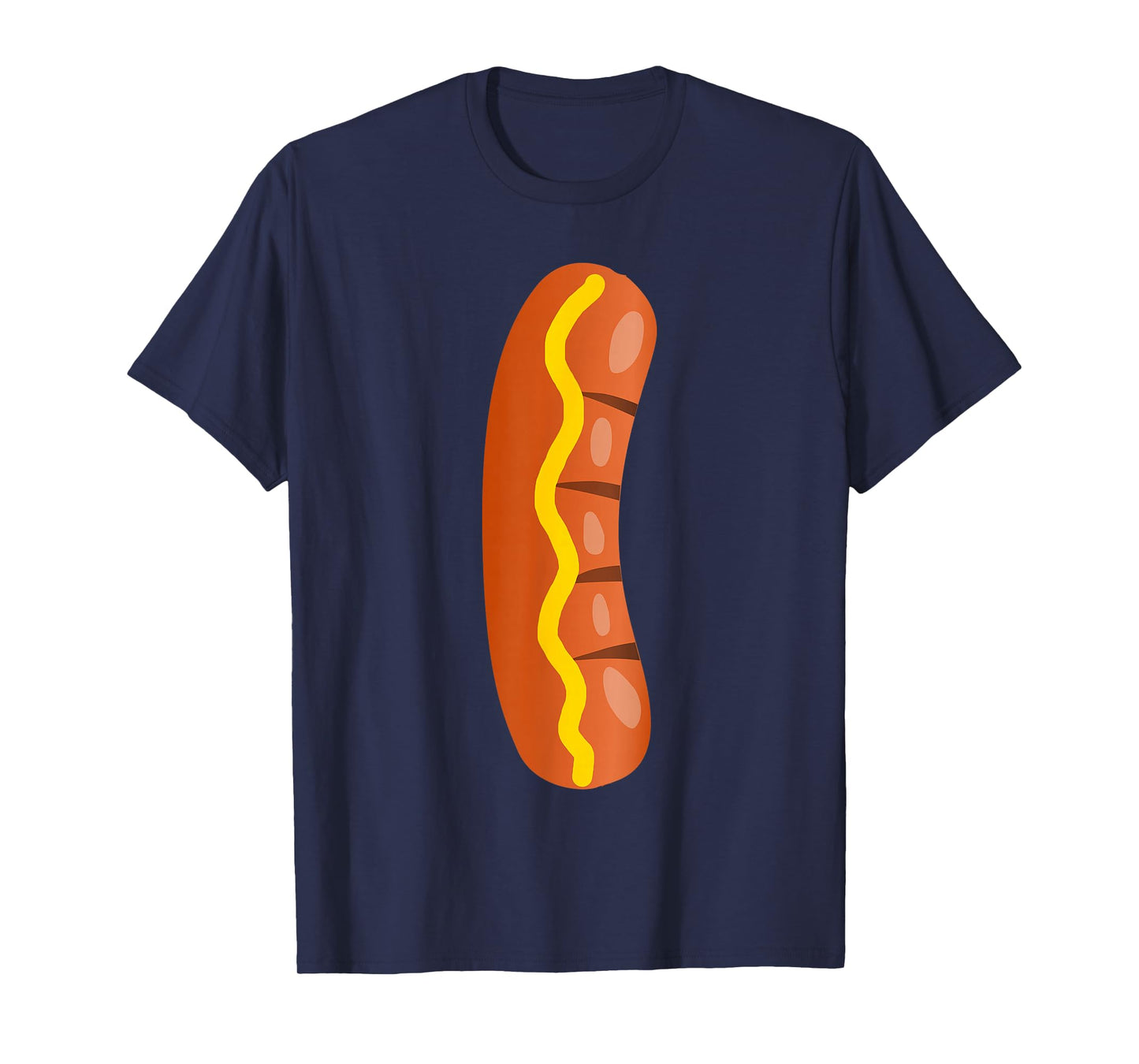 Hot Dog Costume Funny Easy Halloween Couple Cosplay with Bun T-Shirt