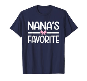 Grandma's - Nana's Favorite Baby Grandaughter Coquette Bow T-Shirt