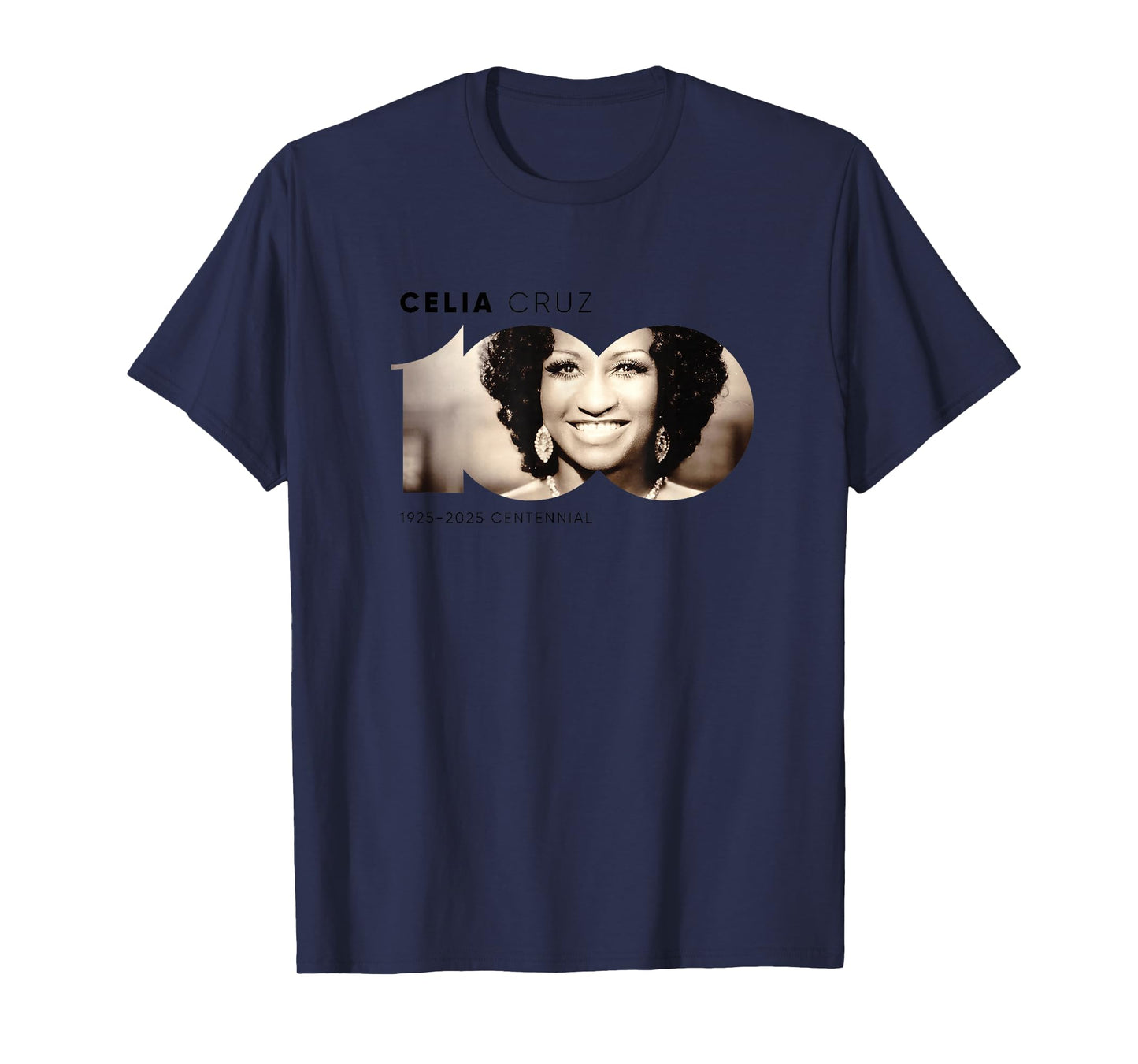 Amazon Exclusive Celia Cruz Centennial Logo T-Shirt