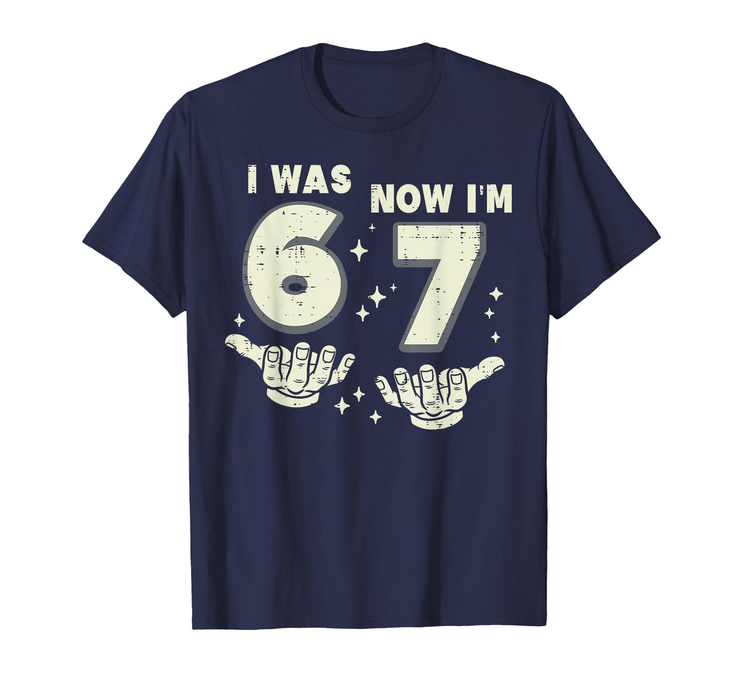 7th Birthday I was 6 Now Im 7 Six Seven 6 7 Meme Kids Boys T-Shirt