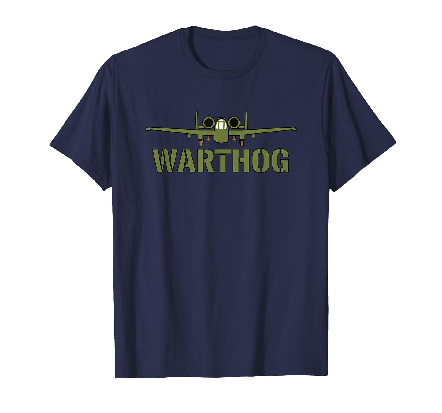 Aviation A-10 Warthog Military Jet Art - Front View Warthog T-Shirt