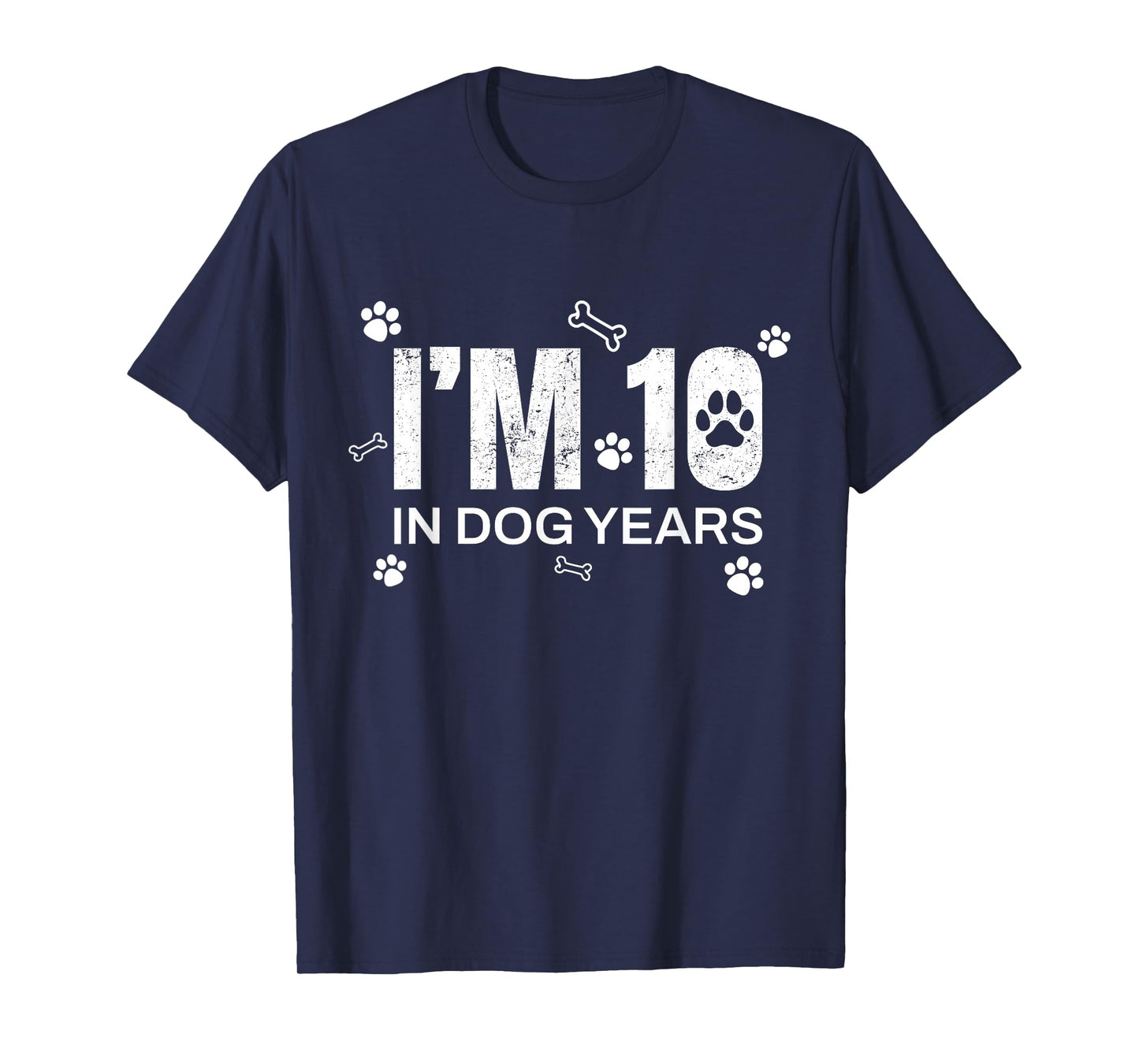 I’m 10 in Dog Years Funny 70th Birthday Humor Design Gift T-Shirt