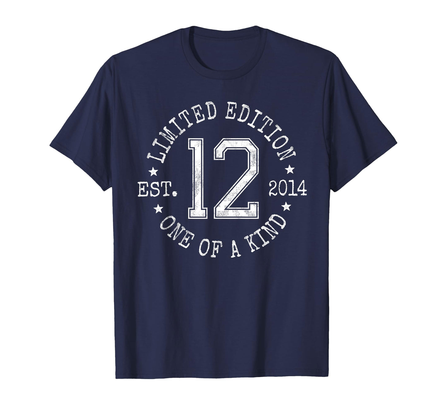 Limited Edition Est 2014 One of a Kind 12th Birthday T-Shirt