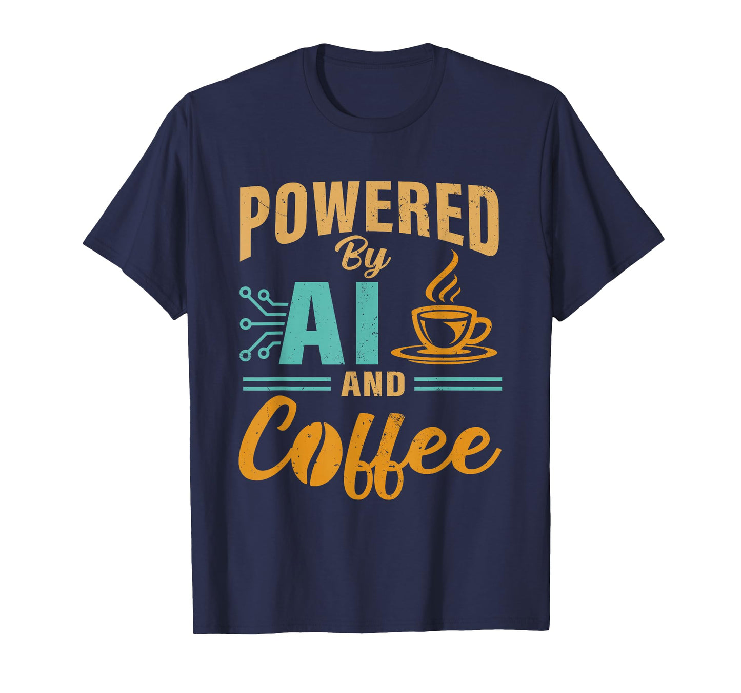 Powered by AI and Coffee AI Artificial Intelligence Computer T-Shirt