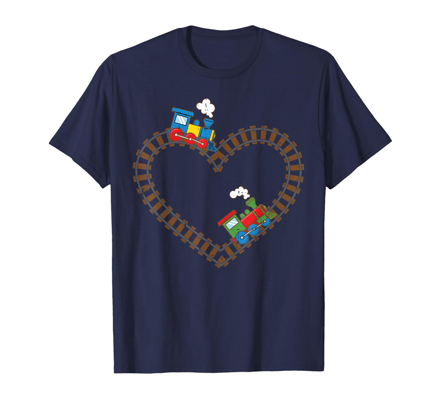 Valentines Day Trains Heart Rail Cute Toddler Boys Kids T-Shirt